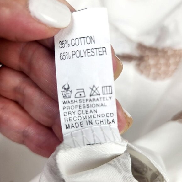 CBR Pineapple Print Pullover Blouse Ruffled Collar Women's Small - Picture 9 of 14